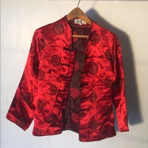 Chinese Style Red Silk Jacket